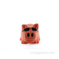 Squeaky Chew Latex Dog Toy Pig